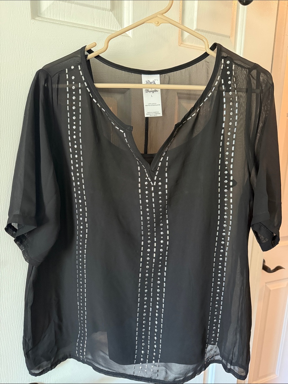 Rock 47 Sheer Black Blouse